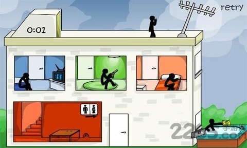 火柴人汽车旅馆游戏截图2